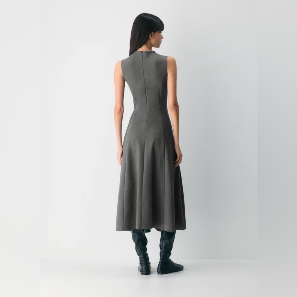 Aritzia Wilfred Ponteflex Ruth Dress in Heather Charcoal Size 8 NWT Lawyer - Picture 2 of 16